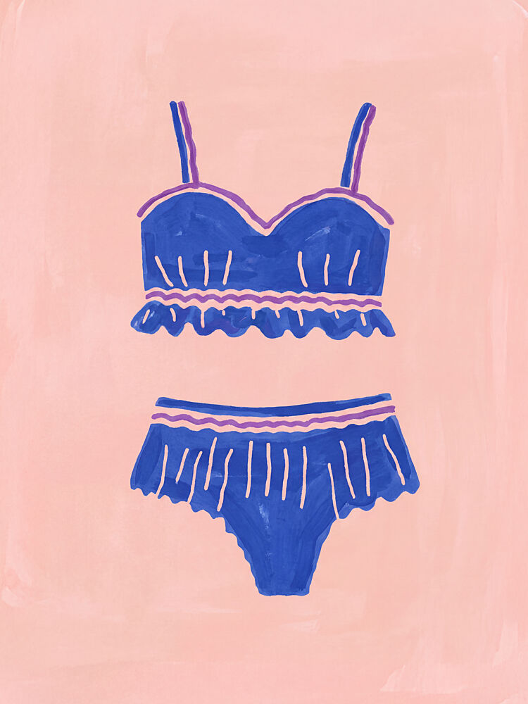 Blue Lingerie Set art print by Mathieu for $57.95 CAD