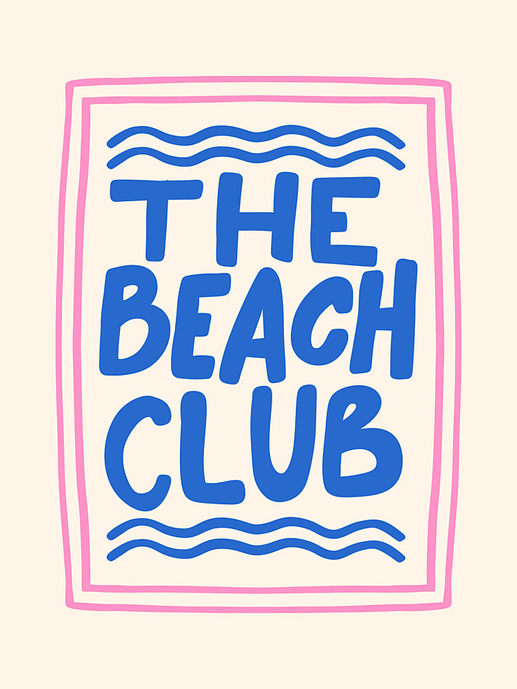 Retro Beach Club art print by Mathieu for $57.95 CAD
