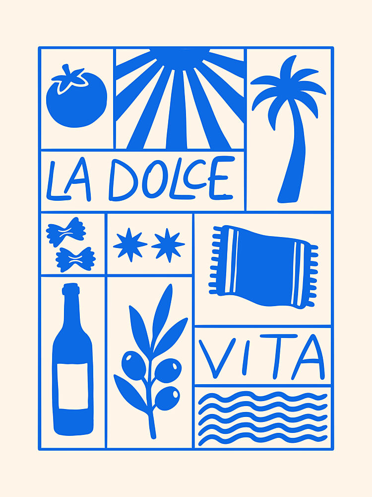 Dolce Vita Summer art print by Mathieu for $57.95 CAD