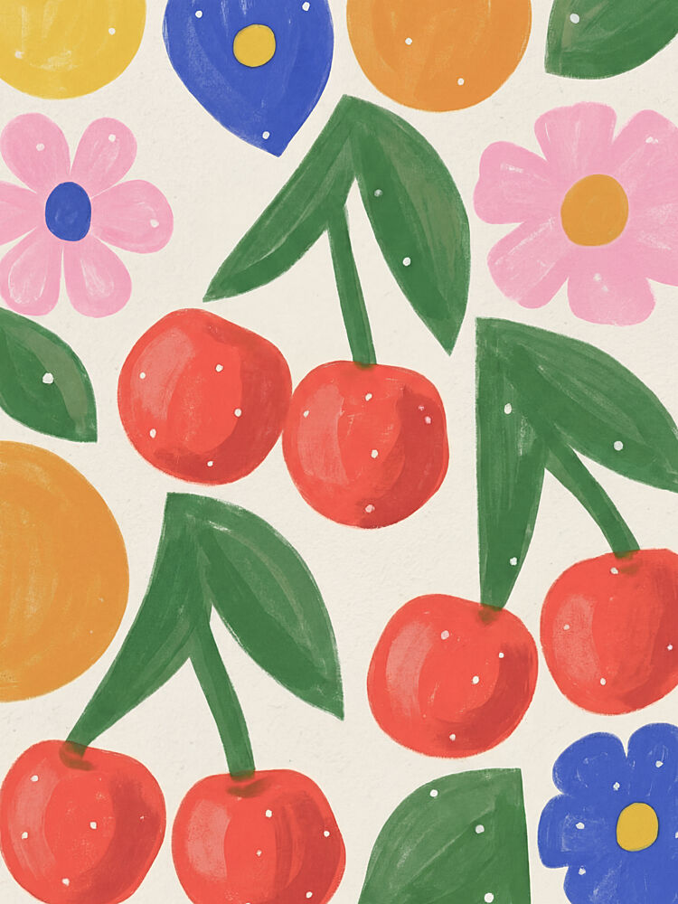 Sweet Cherry Blooms art print by Mathieu for $57.95 CAD