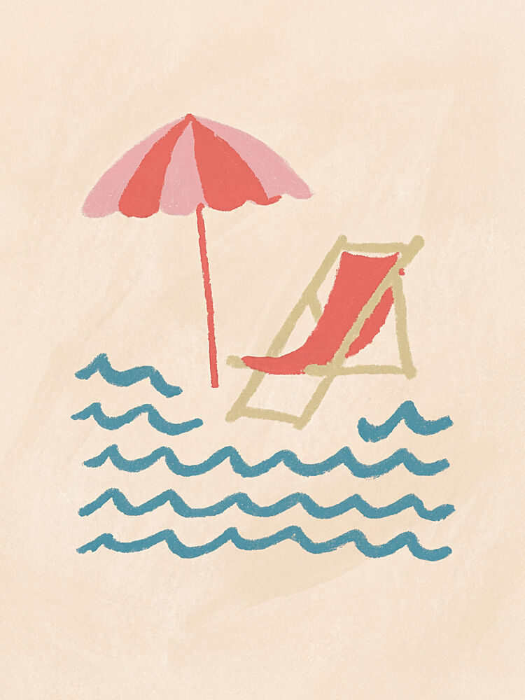 Relaxing Beach Day art print by Mathieu for $57.95 CAD