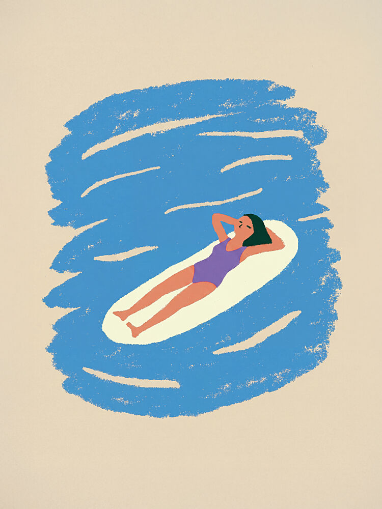 Serene Summer Float art print by Mathieu for $57.95 CAD