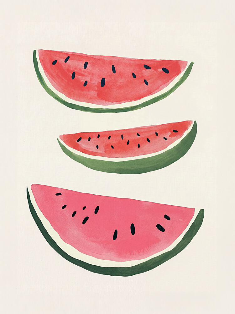 Fresh Watermelon Slices art print by Mathieu for $57.95 CAD