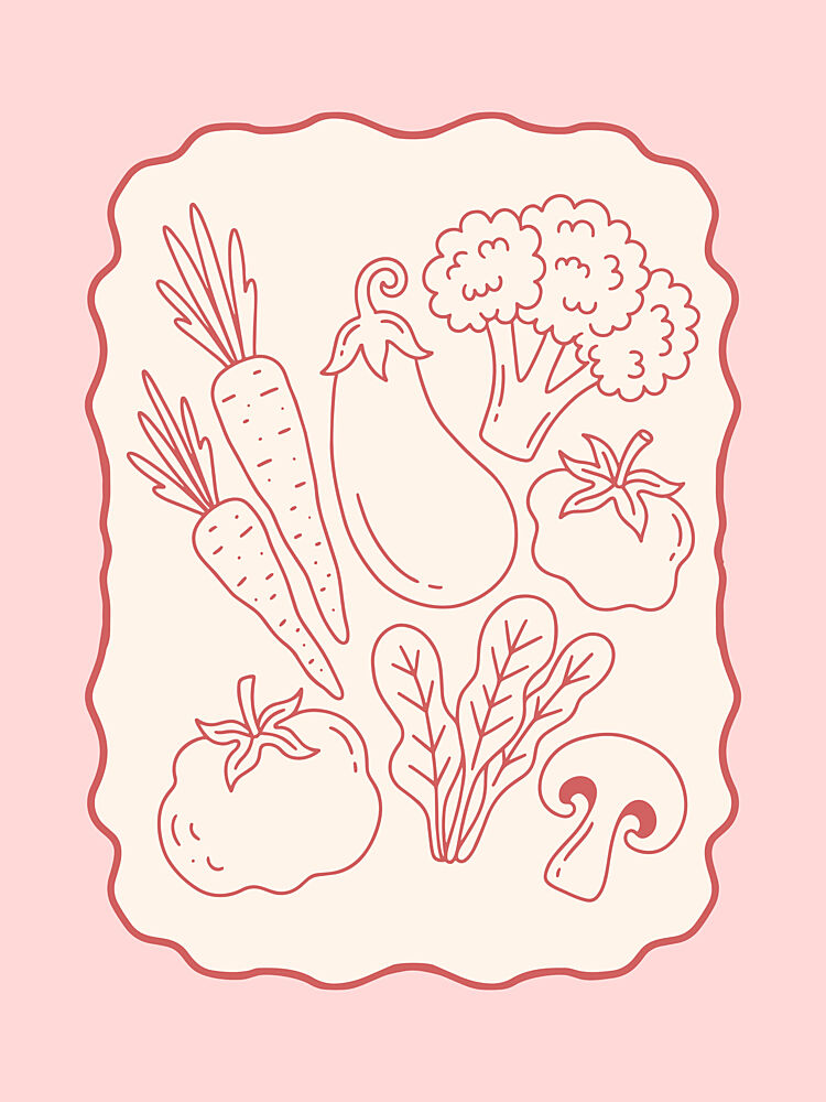 Fresh Garden Vegetables art print by Mathieu for $57.95 CAD