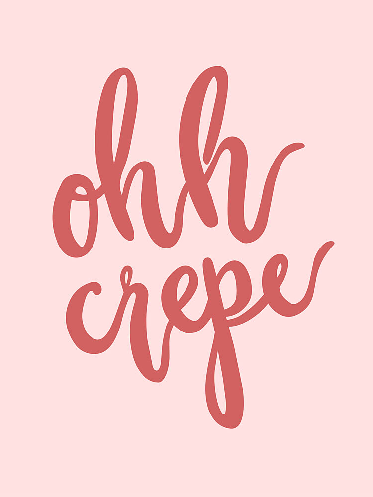 Ohh Crepe Script art print by Mathieu for $57.95 CAD