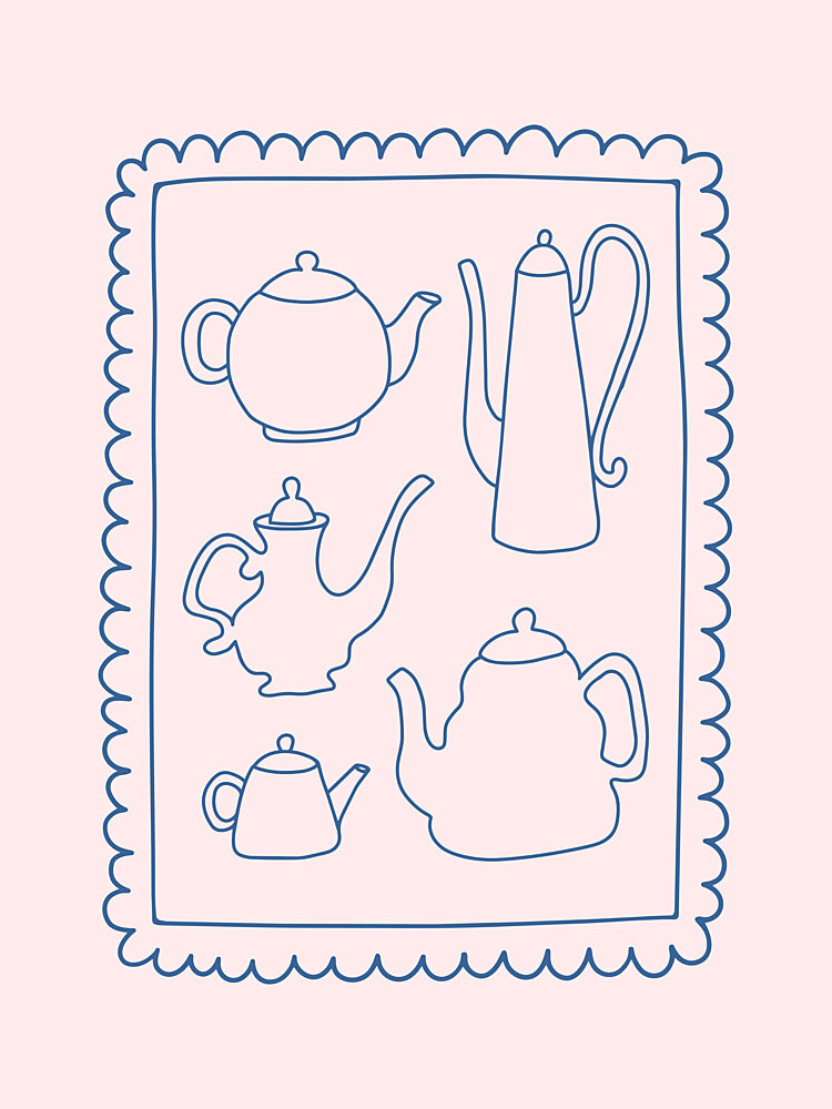 Classic Tea Pot Designs art print by Mathieu for $57.95 CAD