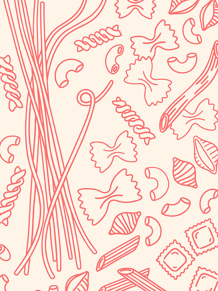 Assorted Pasta Shapes art print by Mathieu for $57.95 CAD