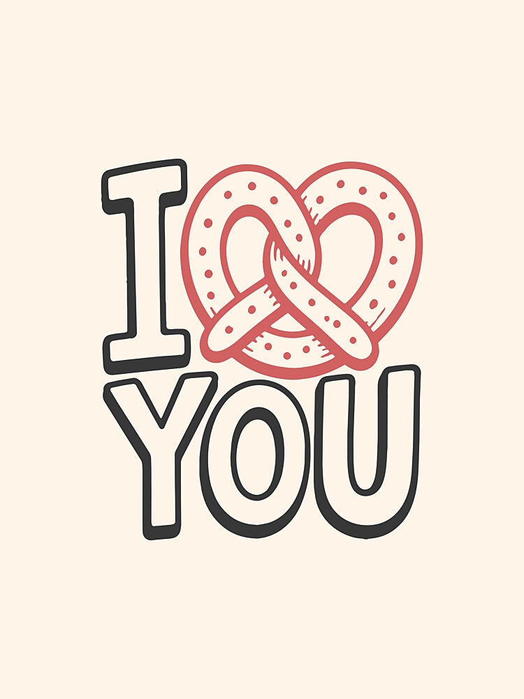 Sweet Pretzel Heart art print by Mathieu for $57.95 CAD