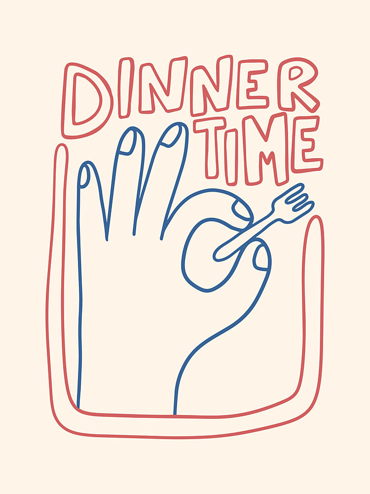 Tiny Fork Dinner Time art print by Mathieu for $57.95 CAD