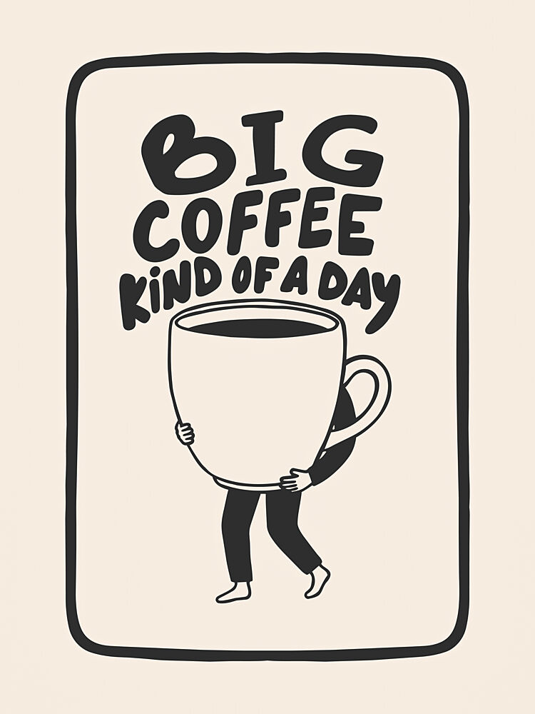 Big Coffee Kind Day art print by Mathieu for $57.95 CAD