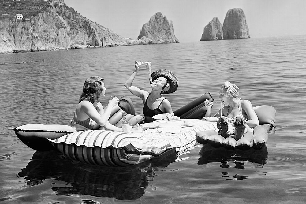 Ladies Floating Picnic art print by The Art Concept for $57.95 CAD