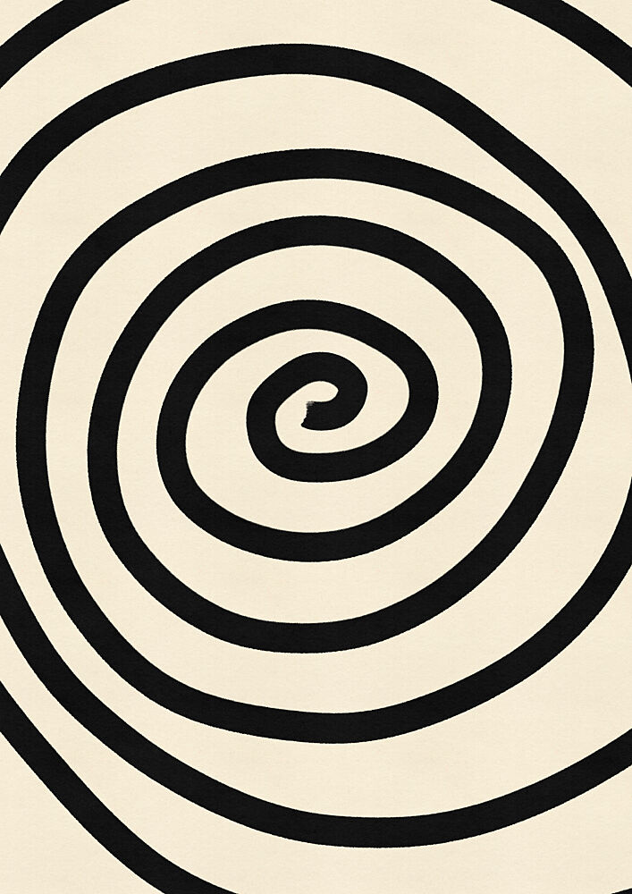 Hypnotic Black Spiral art print by Nicholas for $57.95 CAD