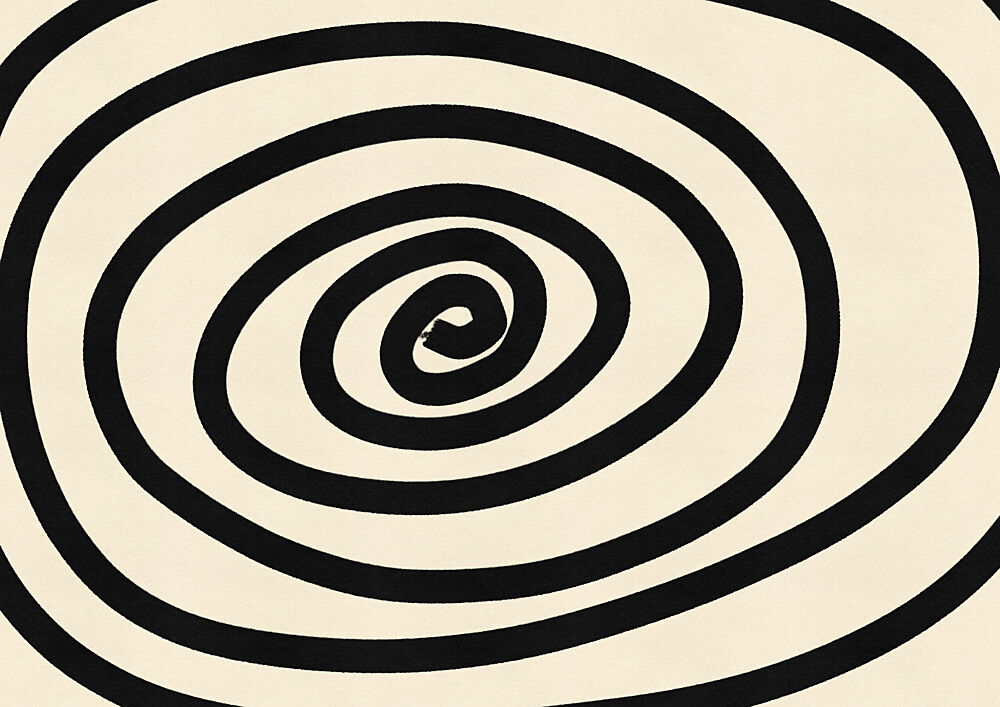 Hypnotic Black Spiral art print by Nicholas for $57.95 CAD