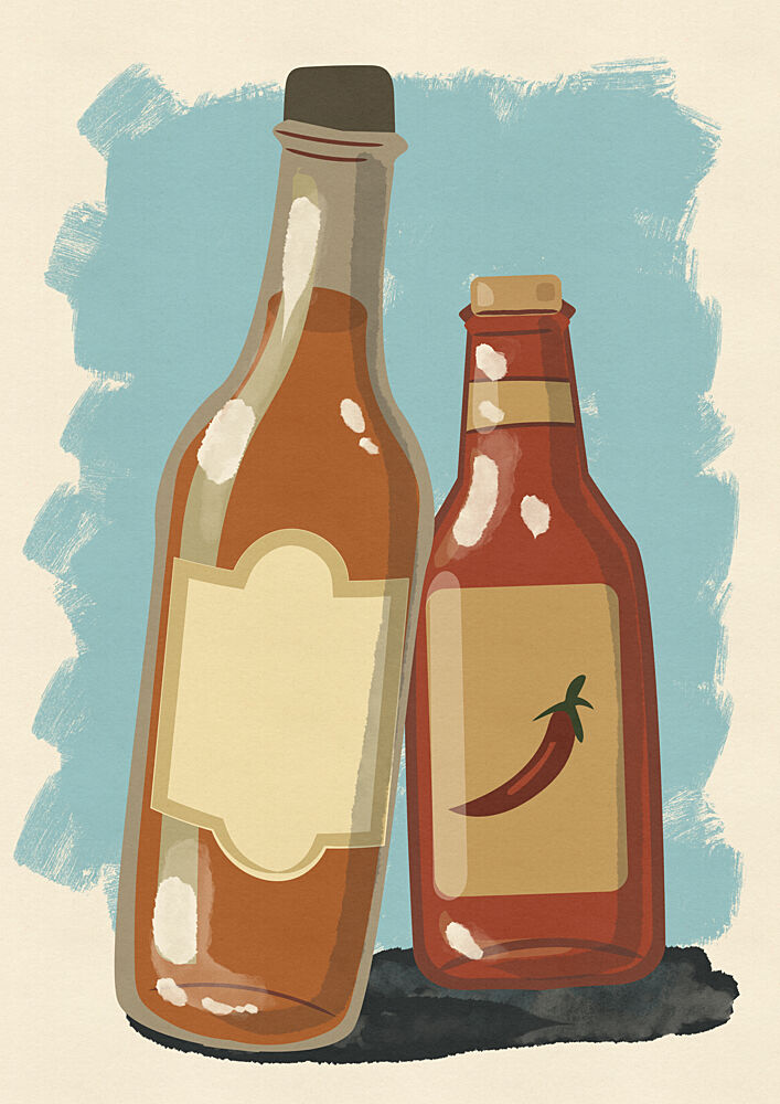 Spicy Hot Sauces art print by Nicholas for $57.95 CAD