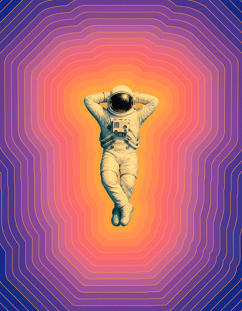 Cosmic Chill Astronaut art print by Taudalpoi for $57.95 CAD