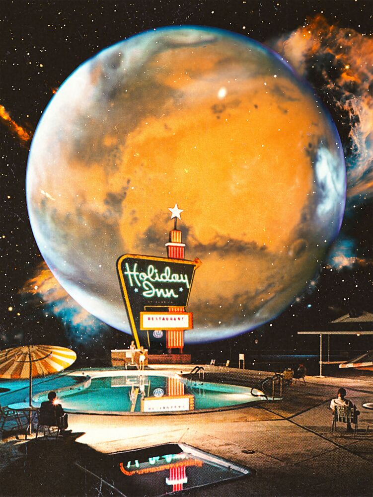 Poolside on Mars art print by Taudalpoi for $57.95 CAD