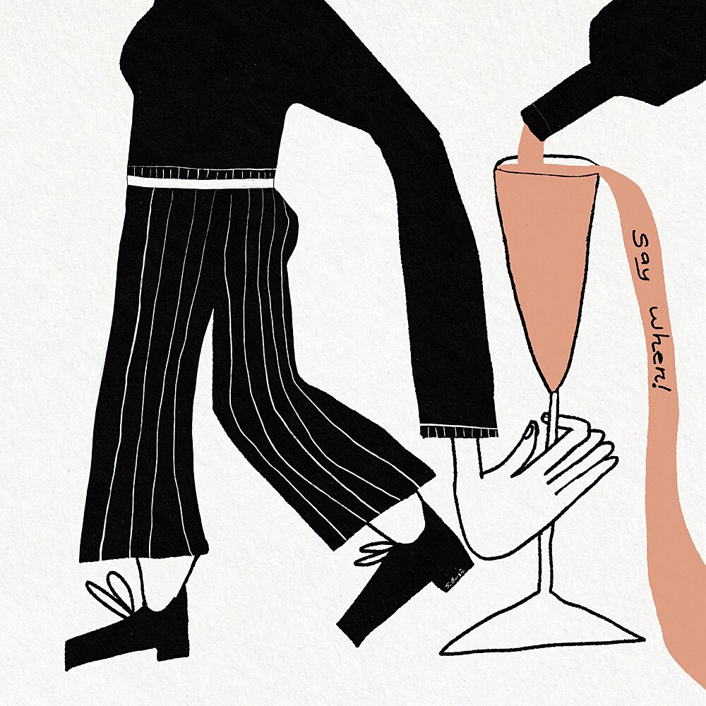 Say When Pouring Wine art print by Sharyn Bursic for $57.95 CAD