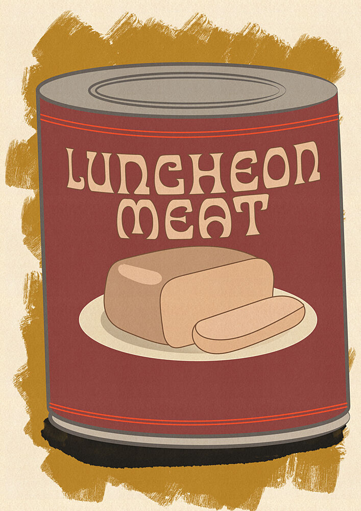 Retro Luncheon Meat Can art print by Nicholas for $57.95 CAD