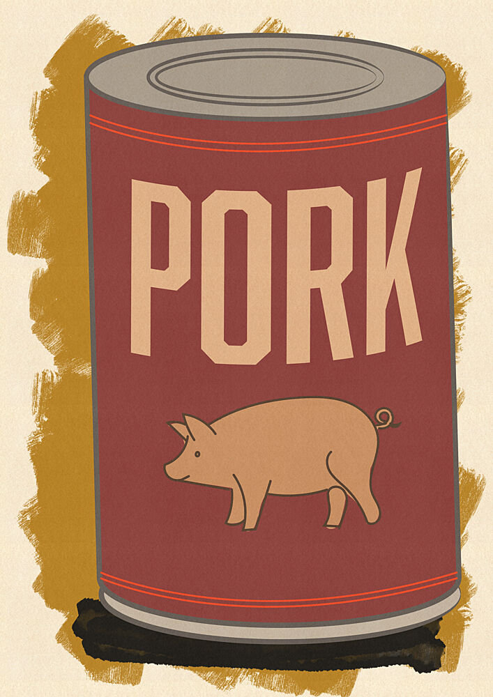 Rustic Pork Can art print by Nicholas for $57.95 CAD