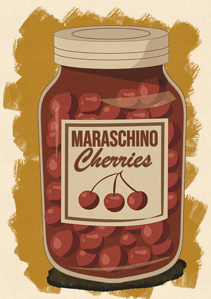 Retro Maraschino Cherries art print by Nicholas for $57.95 CAD