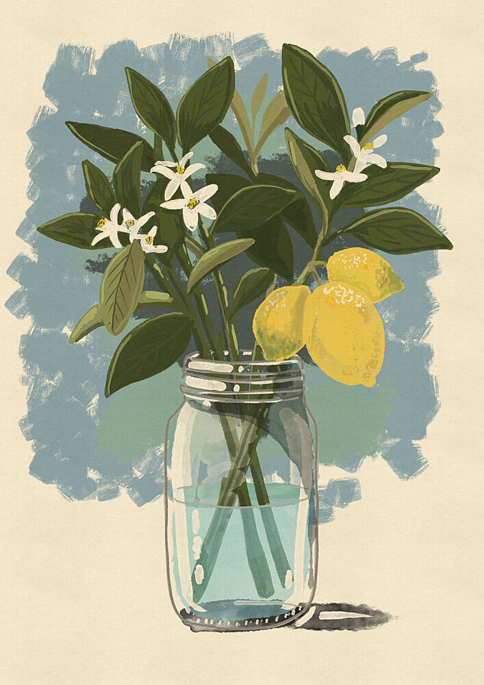 Fresh Lemon Still Life art print by Nicholas for $57.95 CAD