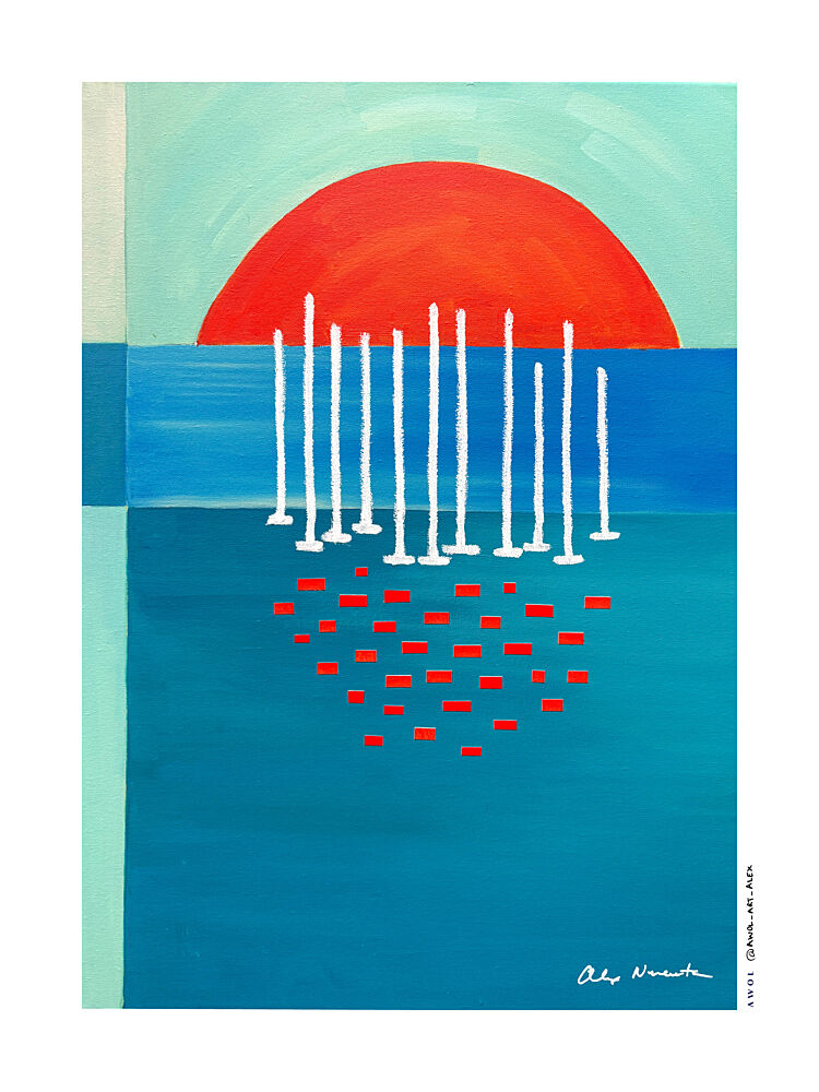Serene Abstract Sunset art print by Alex Nereuta for $57.95 CAD