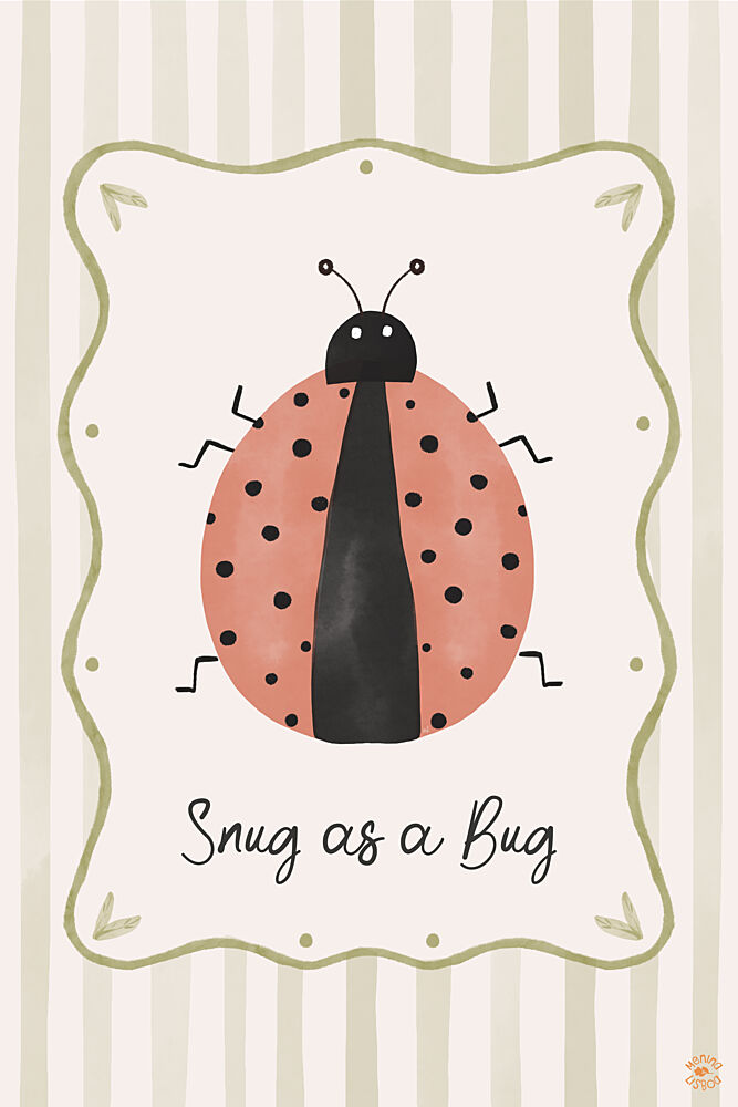 Snug Ladybug Illustration art print by Menina Lisboa for $57.95 CAD