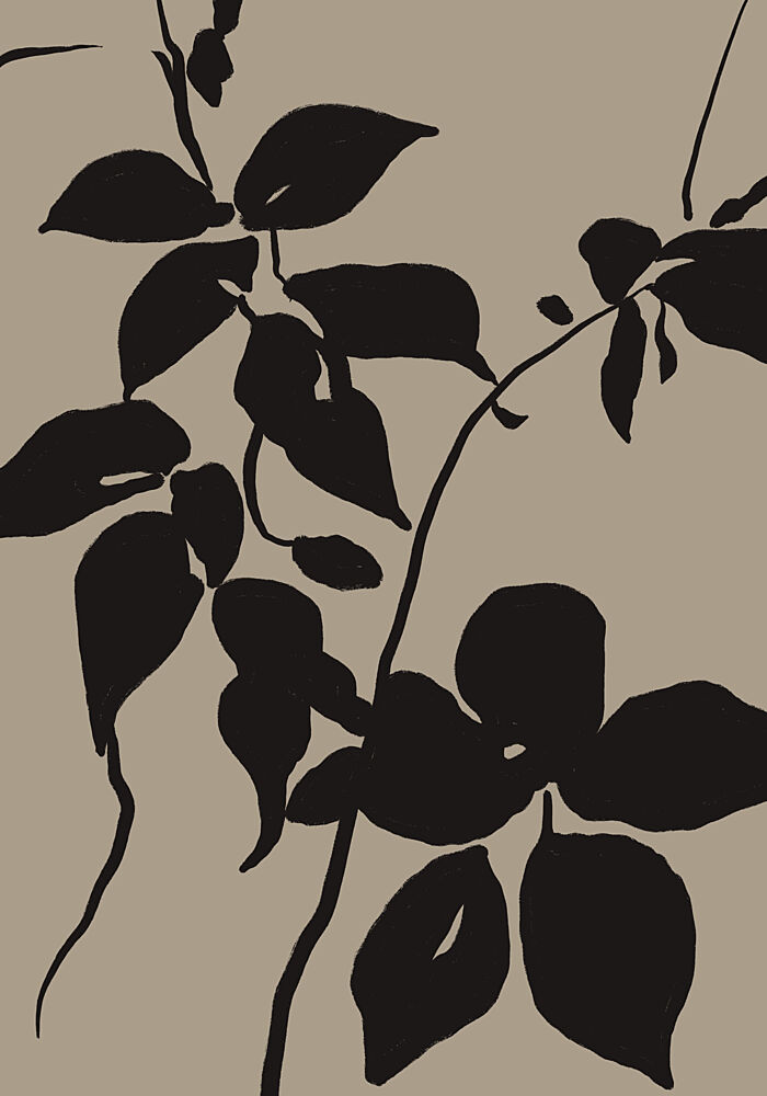 Black Botanical Silhouettes art print by Little Dean for $57.95 CAD