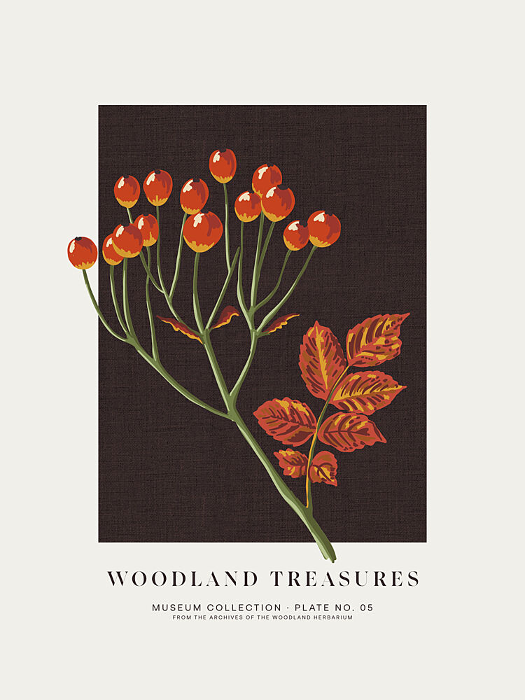 Autumn Berry Branch art print by Alexandra Weise for $57.95 CAD