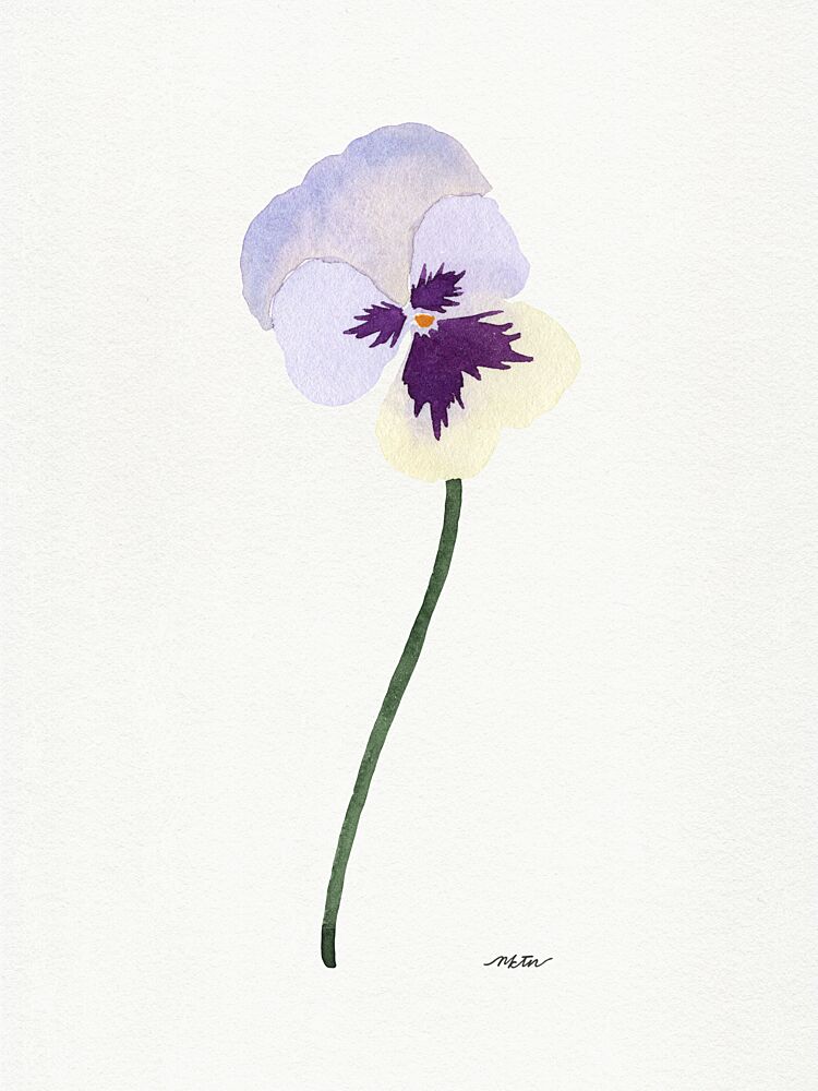 Delicate Purple Pansy art print by Nktn for $57.95 CAD