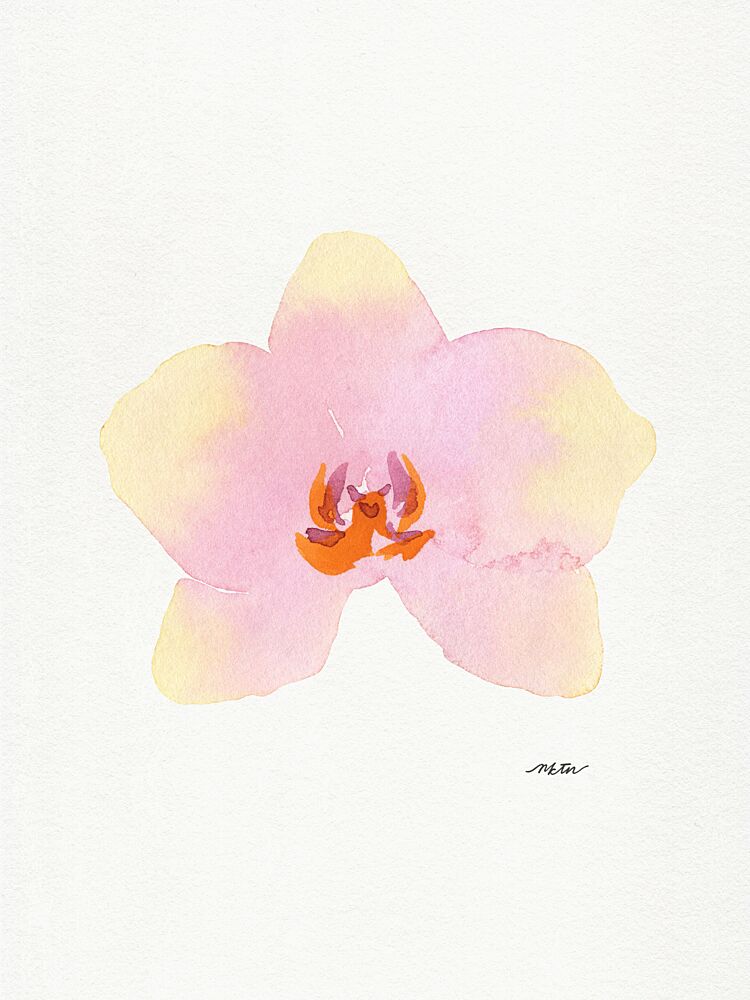 Watercolor Pink Orchid art print by Nktn for $57.95 CAD