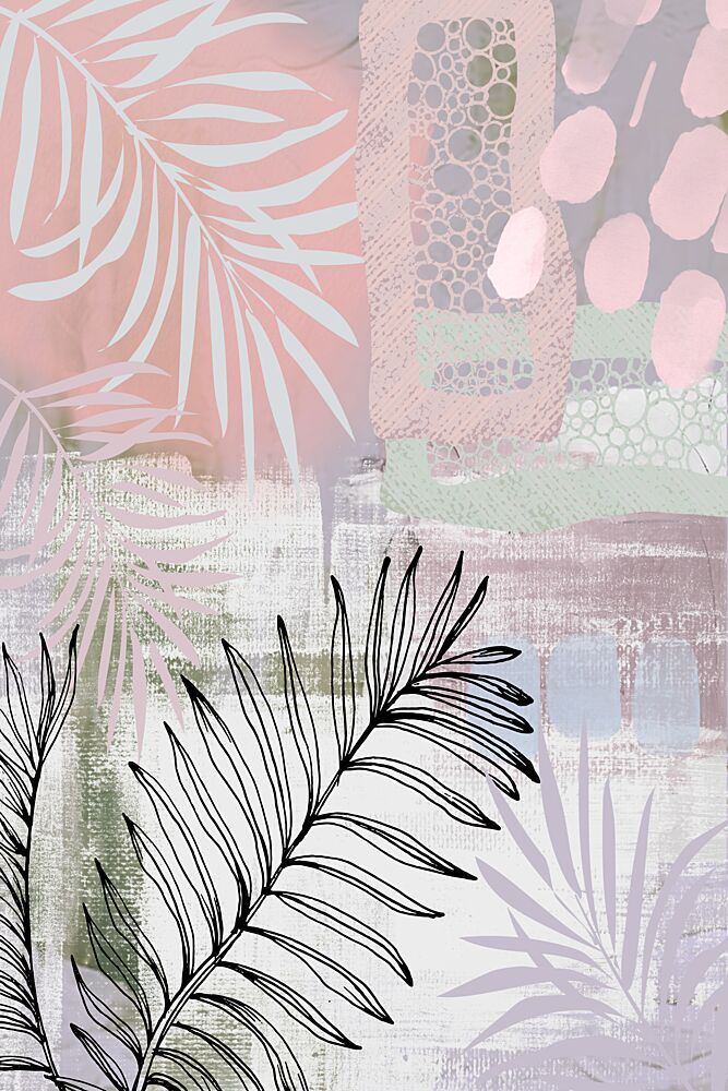 Pastel Tropical Palms art print by Sally Ann Moss for $57.95 CAD