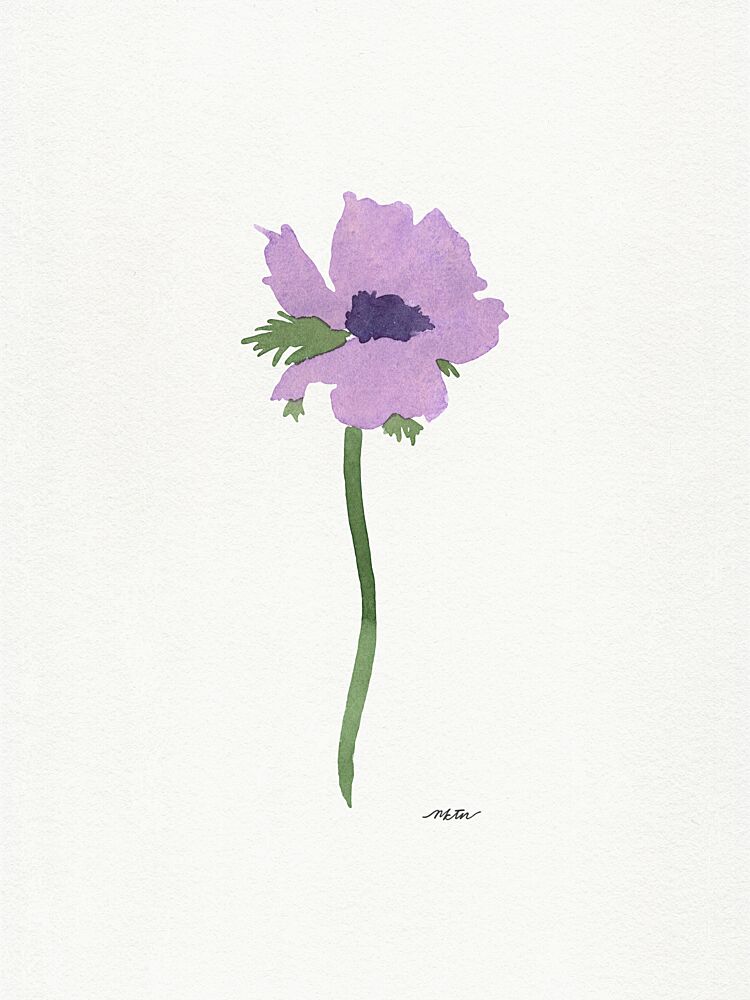 Soft Purple Anemone art print by Nktn for $57.95 CAD