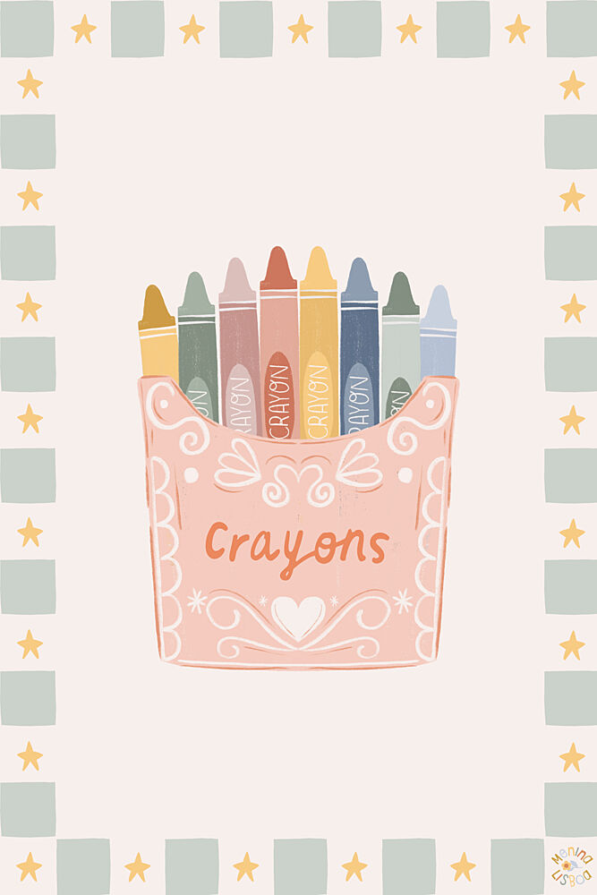 Sweet Pastel Crayons art print by Menina Lisboa for $57.95 CAD