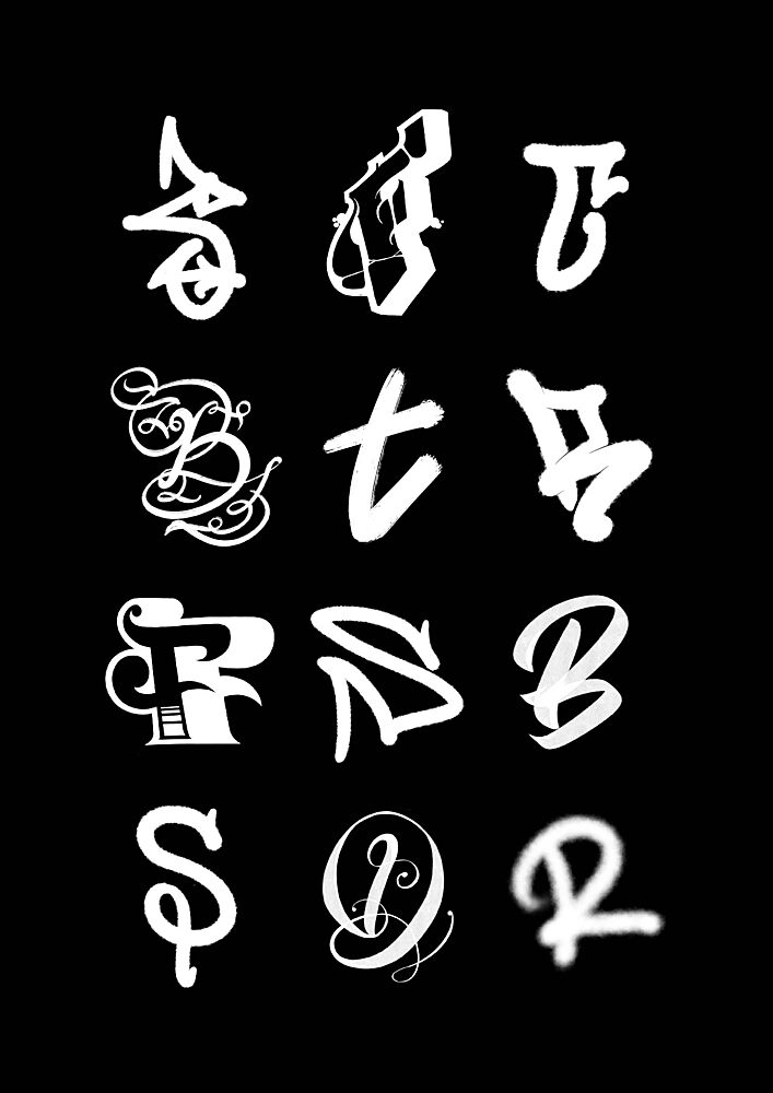 Stylized Alphabet Letters art print by Guillaume Laserson for $57.95 CAD