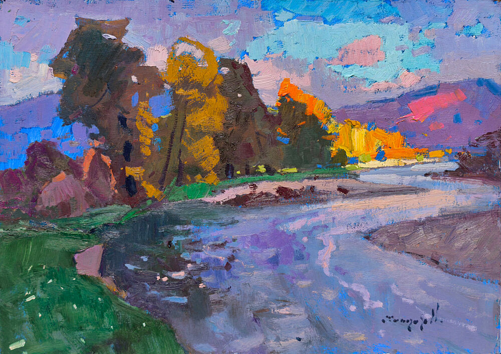 Vibrant Autumn River art print by Alexander Shandor for $57.95 CAD