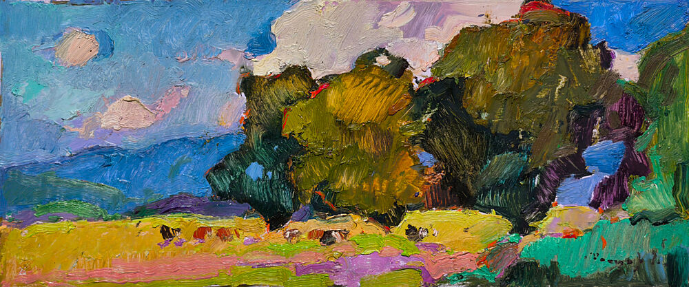 Vibrant Countryside Painting art print by Alexander Shandor for $57.95 CAD
