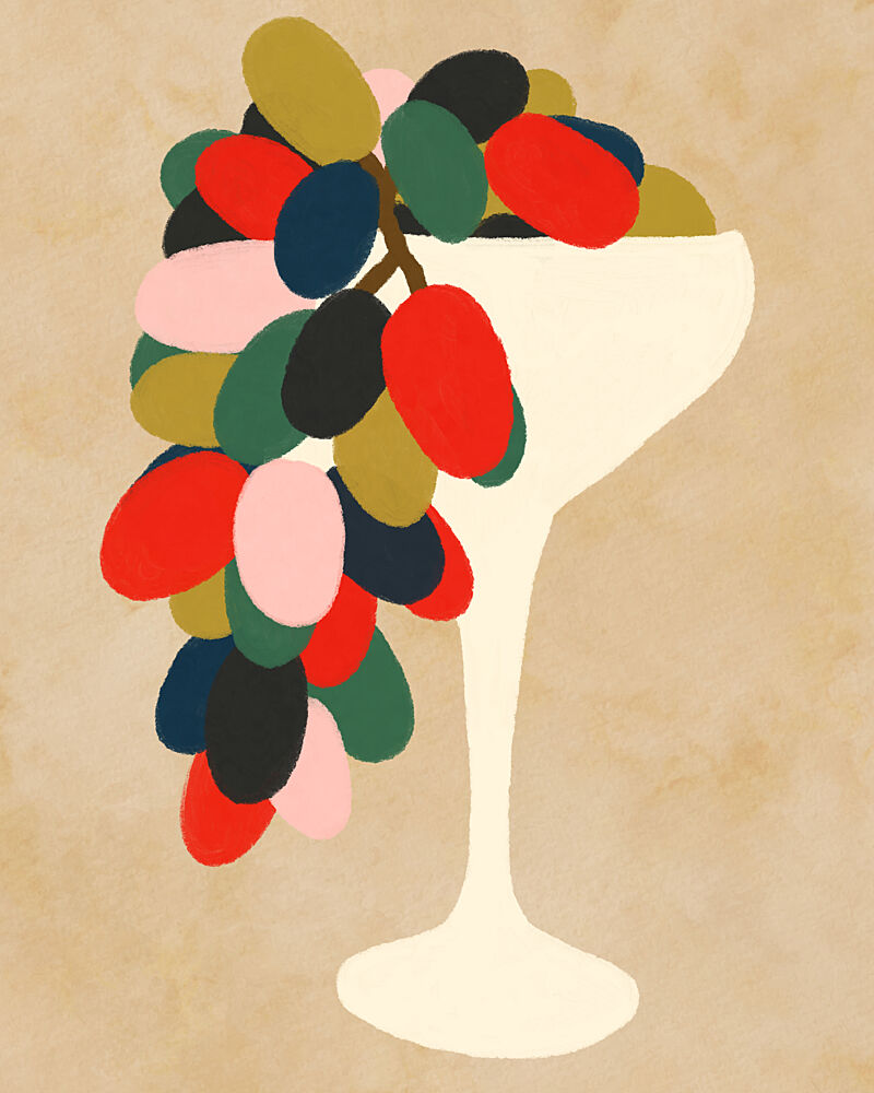 Colorful Grape Cocktail art print by Kintsugi99 for $57.95 CAD