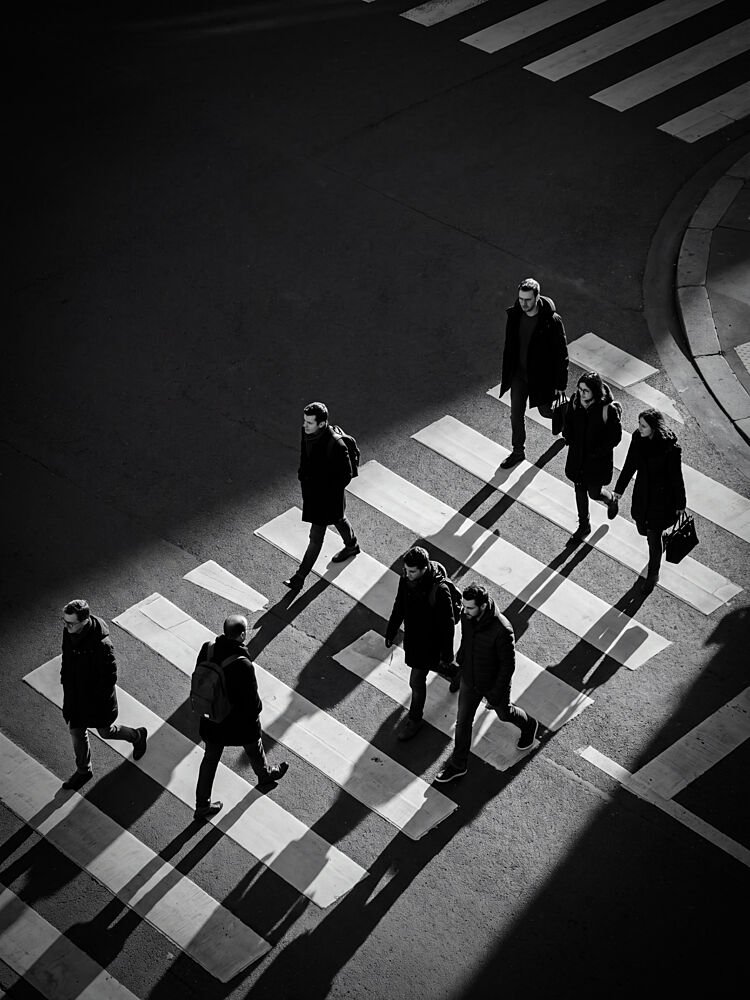 People Crossing Shadows art print by Andreas Magnusson for $57.95 CAD