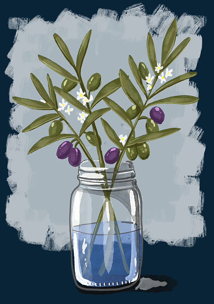 Olive Branch Still Life art print by Nicholas for $57.95 CAD