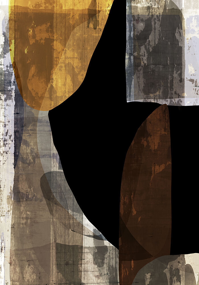 Golden Abstract Forms art print by Cartissi for $57.95 CAD