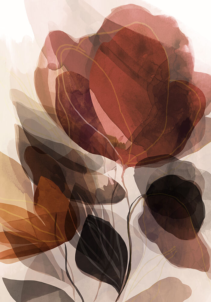 Abstract Floral Layers art print by Cartissi for $57.95 CAD