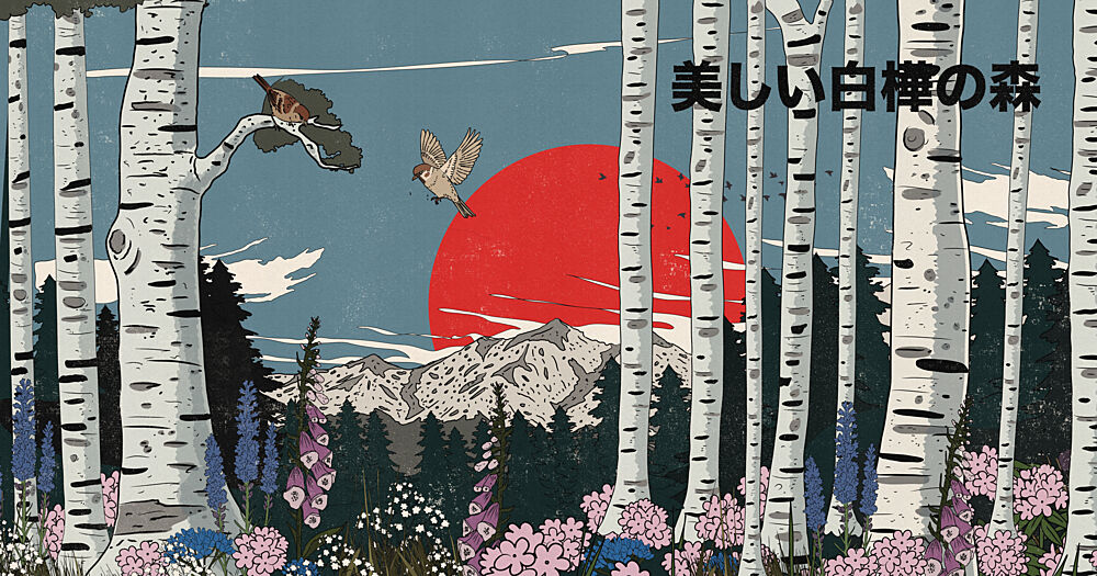 Beautiful Birch Forest art print by Nicholas for $57.95 CAD
