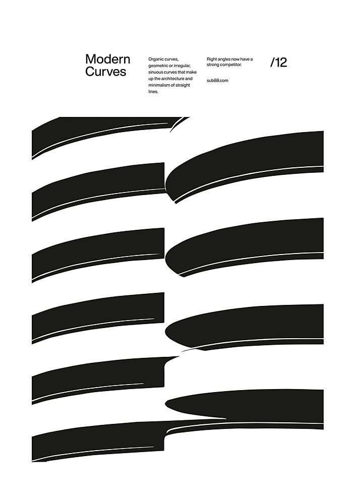 Modern Curves Abstract art print by David Vineis for $57.95 CAD