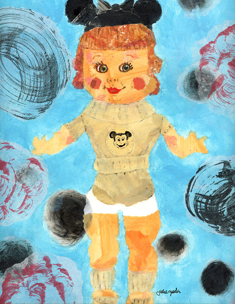 Whimsical Doll Portrait art print by Jules Gissler for $57.95 CAD