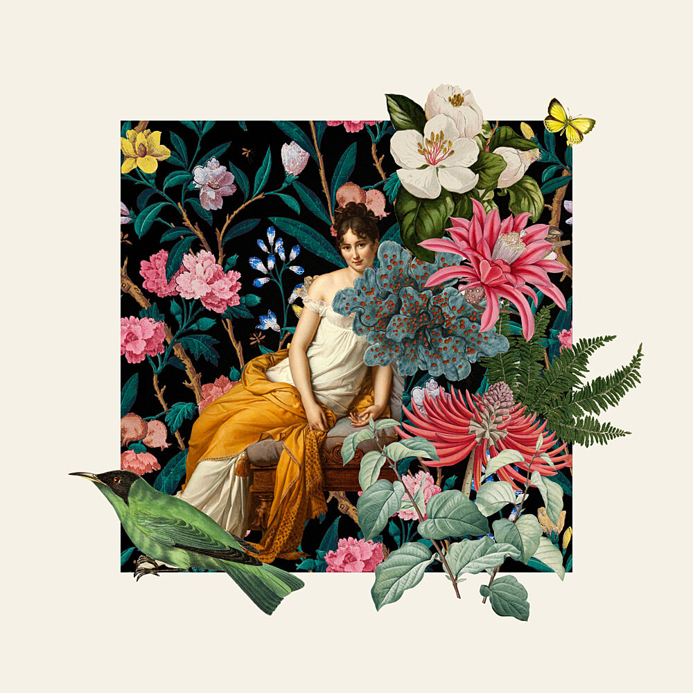 Exotic Botanical Woman art print by Marja van den Hurk for $57.95 CAD