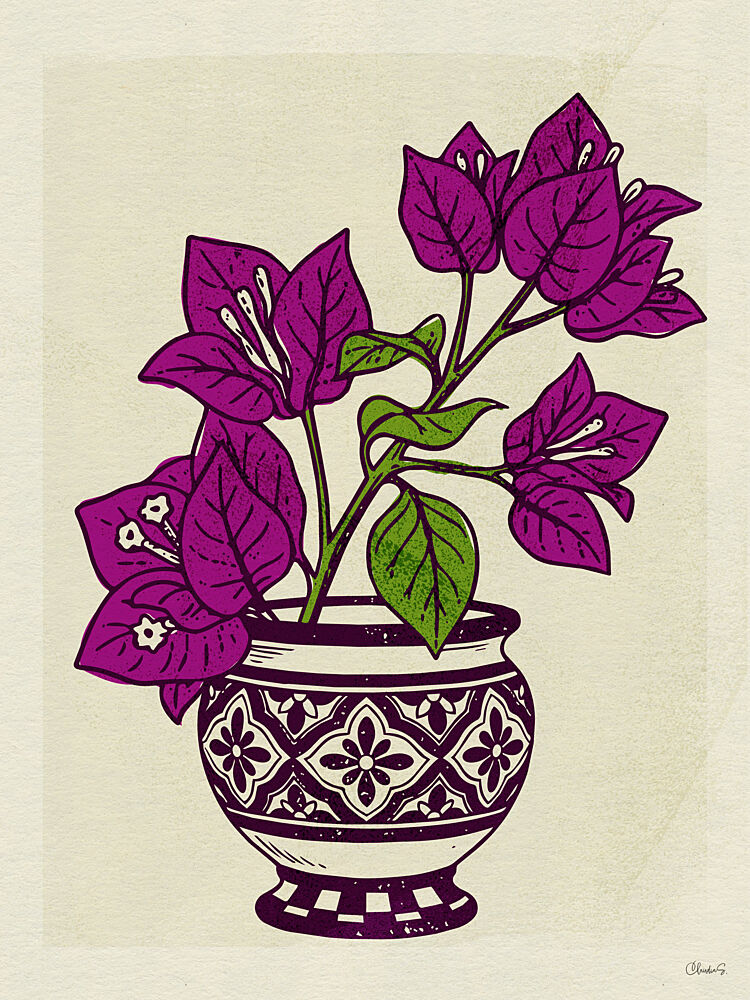 Potted Purple Bougainvillea art print by Claudia Spano for $57.95 CAD