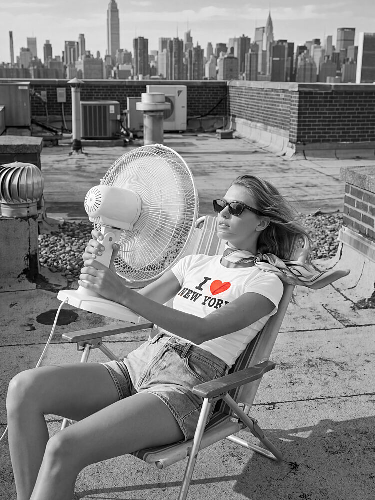 New York Summer Rooftop Fan art print by Andreas Magnusson for $57.95 CAD
