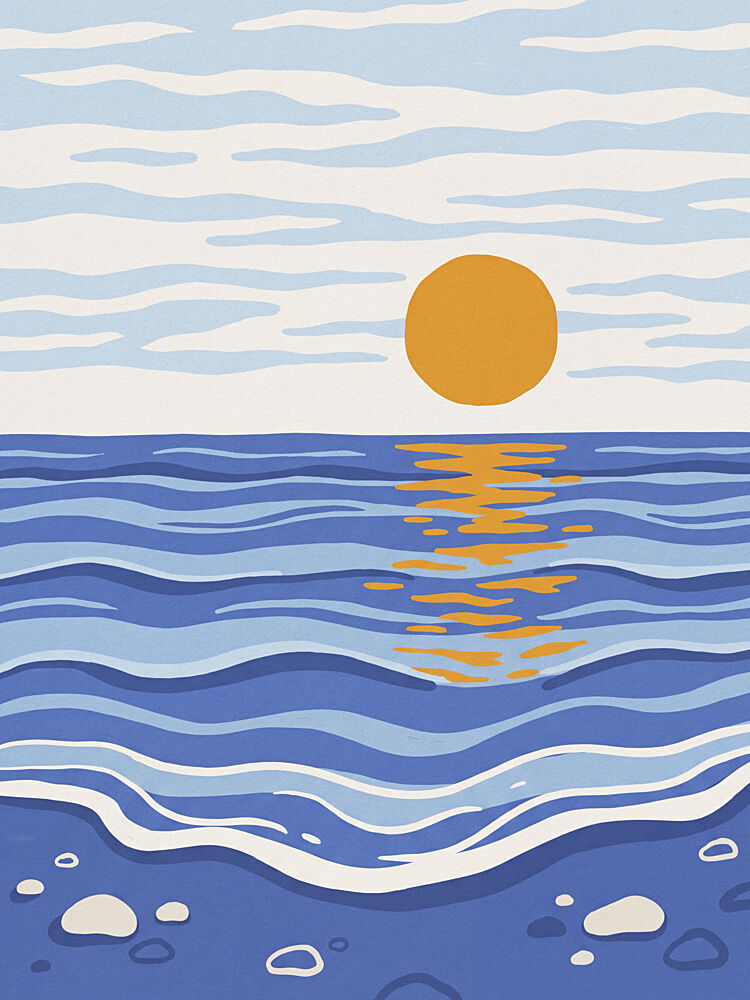 Ocean Sunset Glow art print by Andreas Magnusson for $57.95 CAD