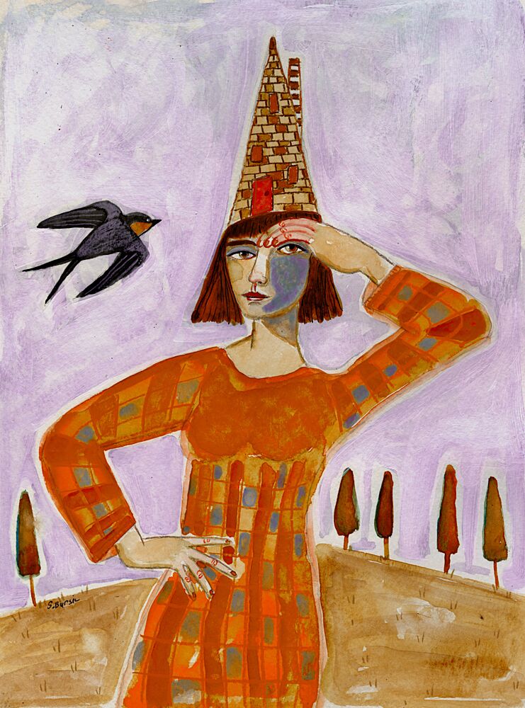 House Head Woman art print by Sharyn Bursic for $57.95 CAD